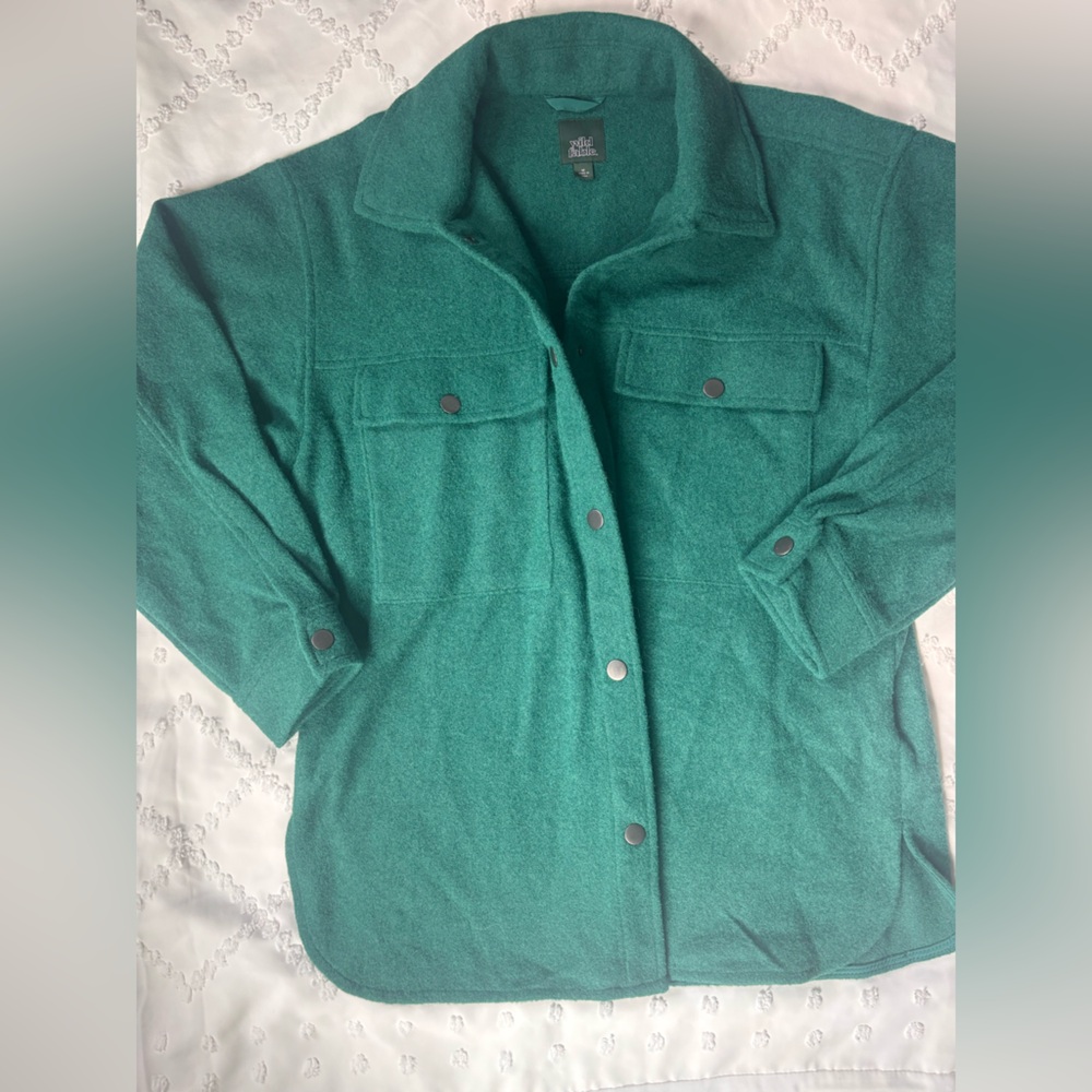 Wild Fable Teal Button-Up Shaket